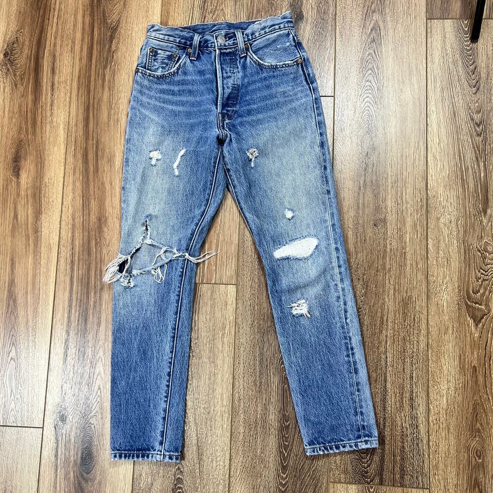 Levi's 501s Skinny white oak cone denim Jeans Selvedge